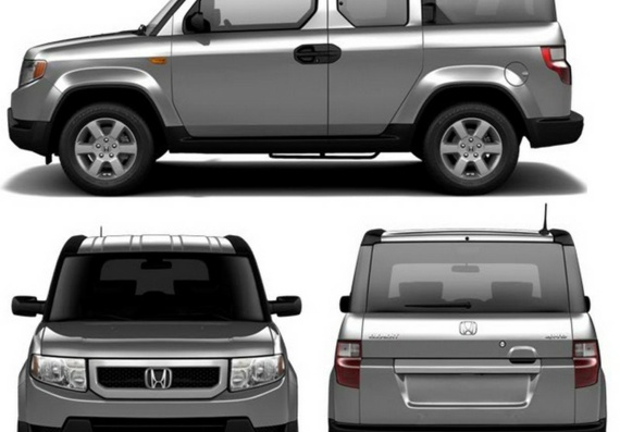 Honda Element (2009) - car drawings